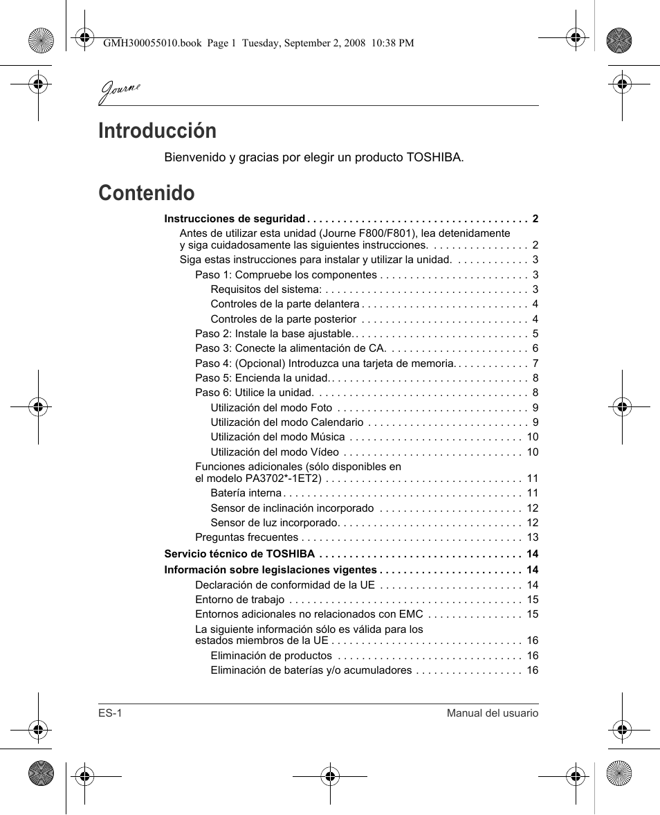 Toshiba JournE F800-F801 User Manual | Page 50 / 178