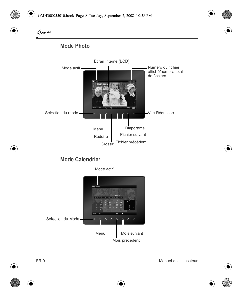 Mode photo mode calendrier | Toshiba JournE F800-F801 User Manual | Page 90 / 178