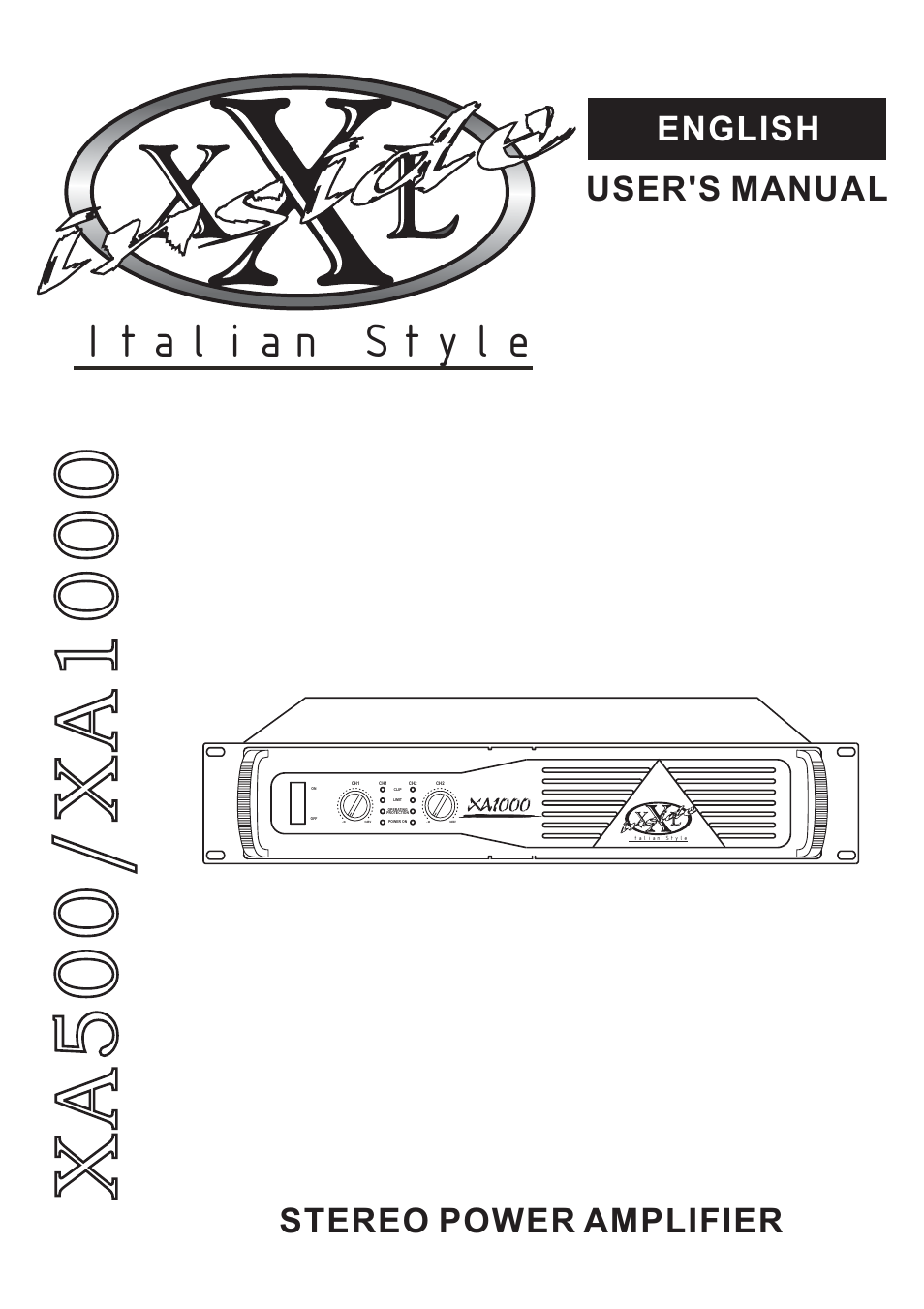 Audio Analogue SRL XA1000 User Manual | 14 pages
