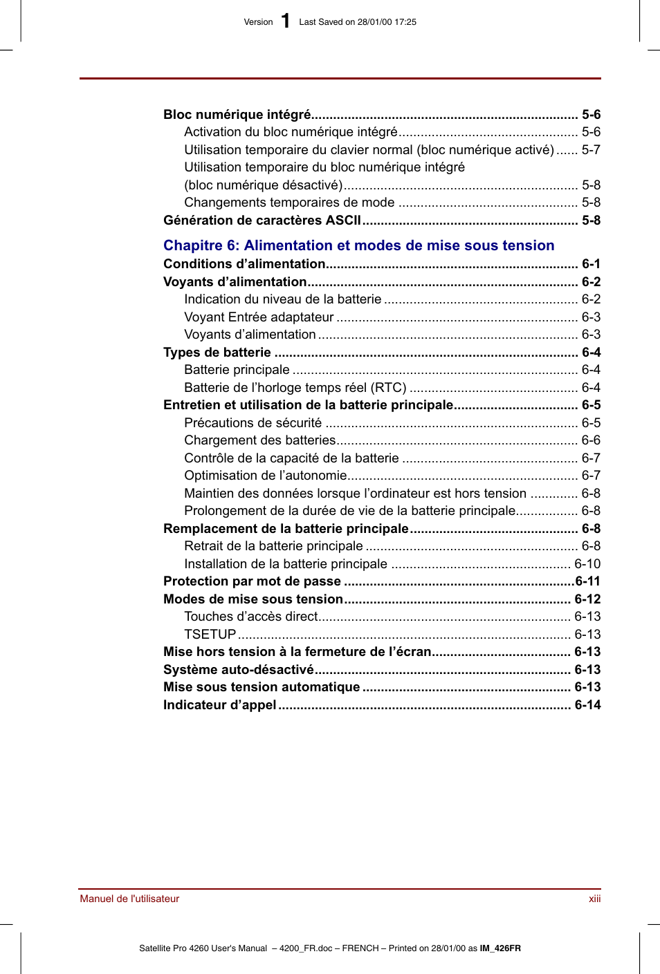 Toshiba Satellite Pro 4220 User Manual | Page 13 / 238