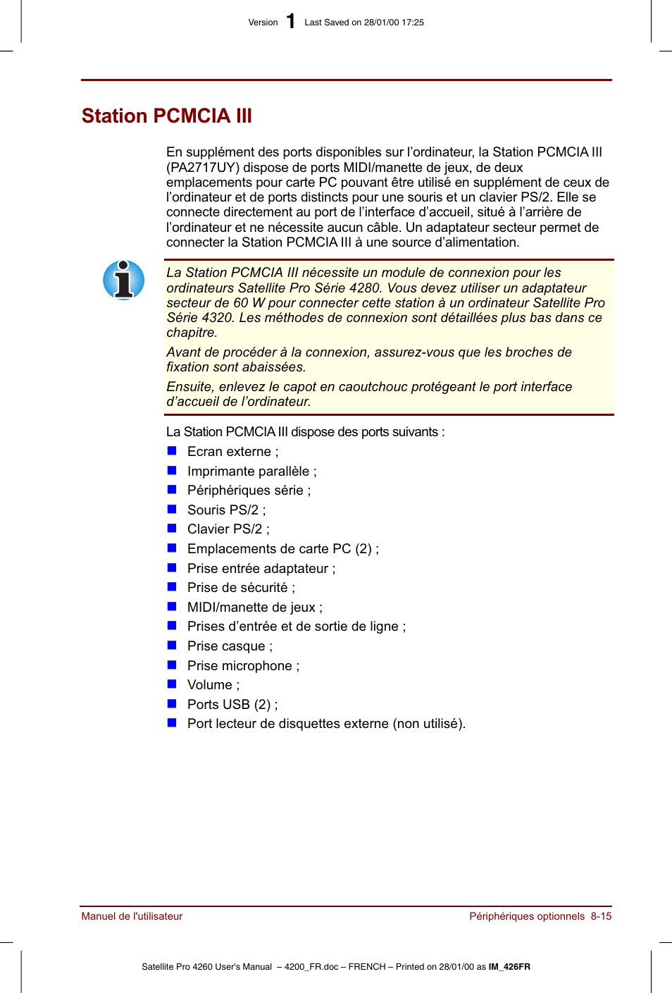 Station pcmcia iii | Toshiba Satellite Pro 4220 User Manual | Page 133 / 238