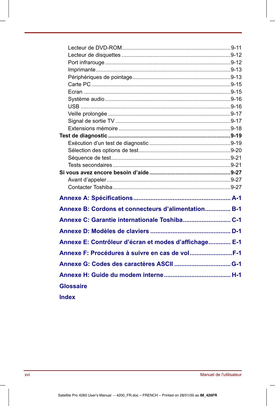 Toshiba Satellite Pro 4220 User Manual | Page 16 / 238