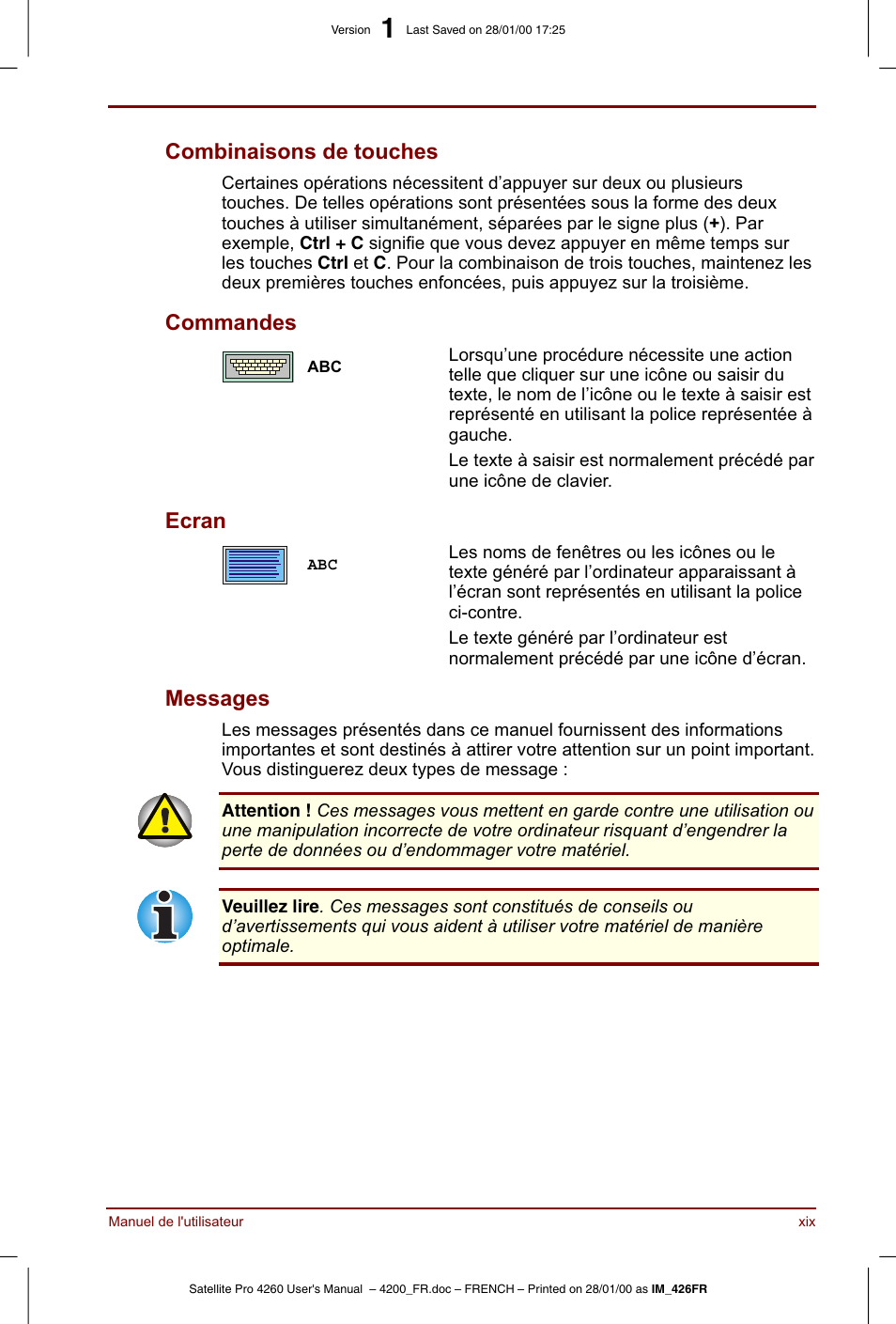 Toshiba Satellite Pro 4220 User Manual | Page 19 / 238