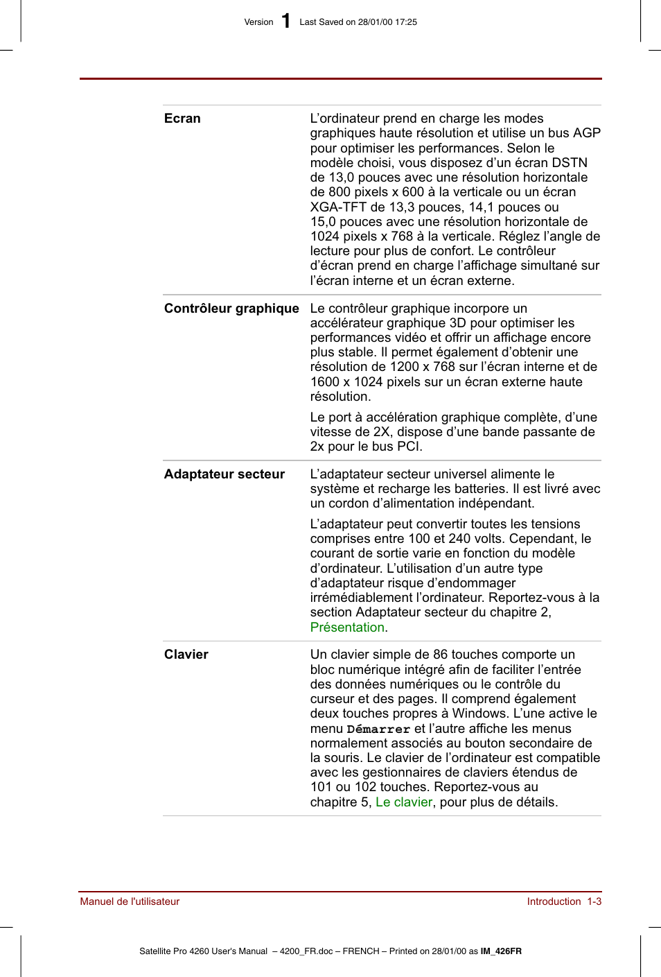 Toshiba Satellite Pro 4220 User Manual | Page 23 / 238