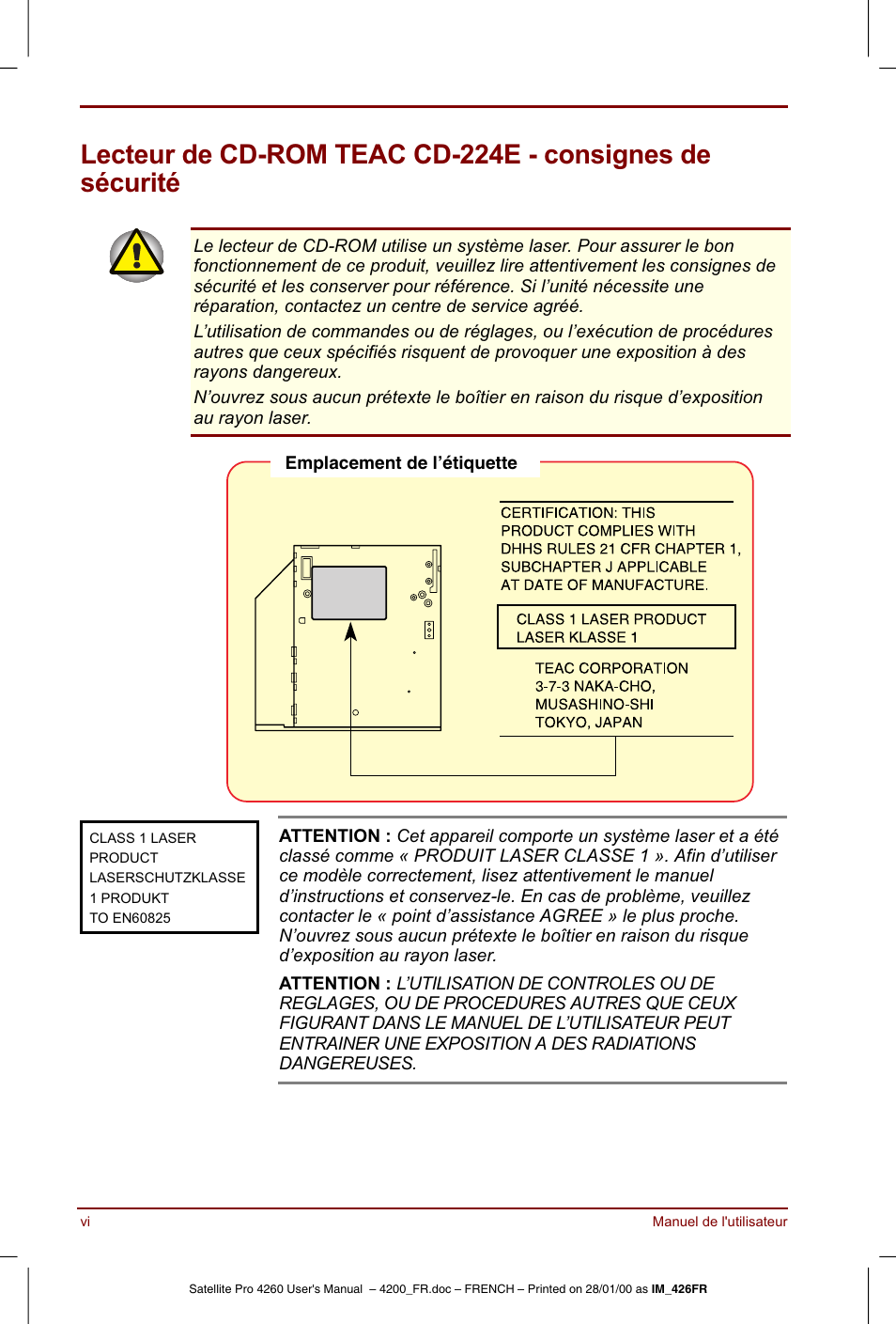 Toshiba Satellite Pro 4220 User Manual | Page 6 / 238