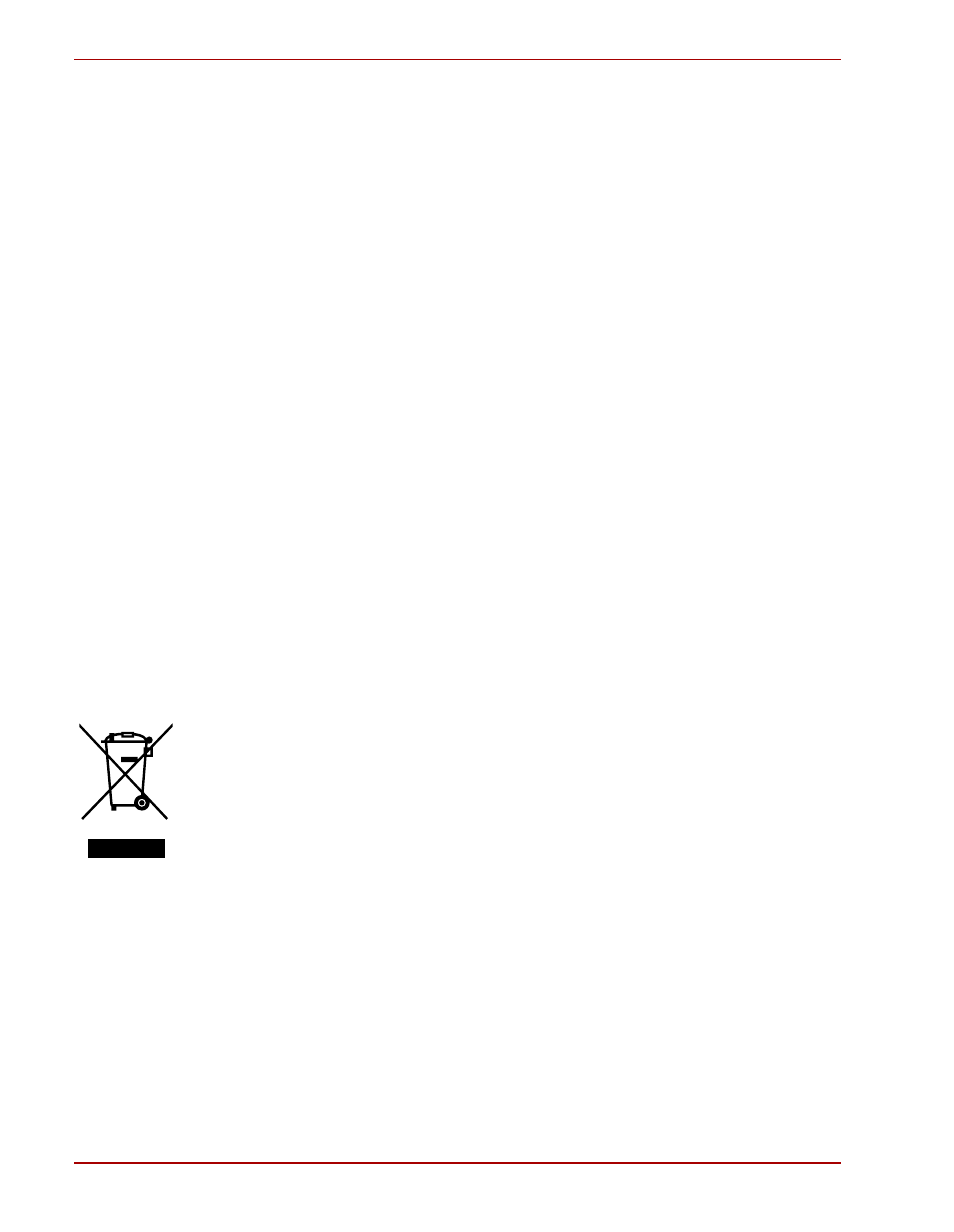 Yderligere miljøer, der ikke er relateret til emc, Bortskaffelse af produkter | Toshiba Gaming Mouse X20 User Manual | Page 28 / 102