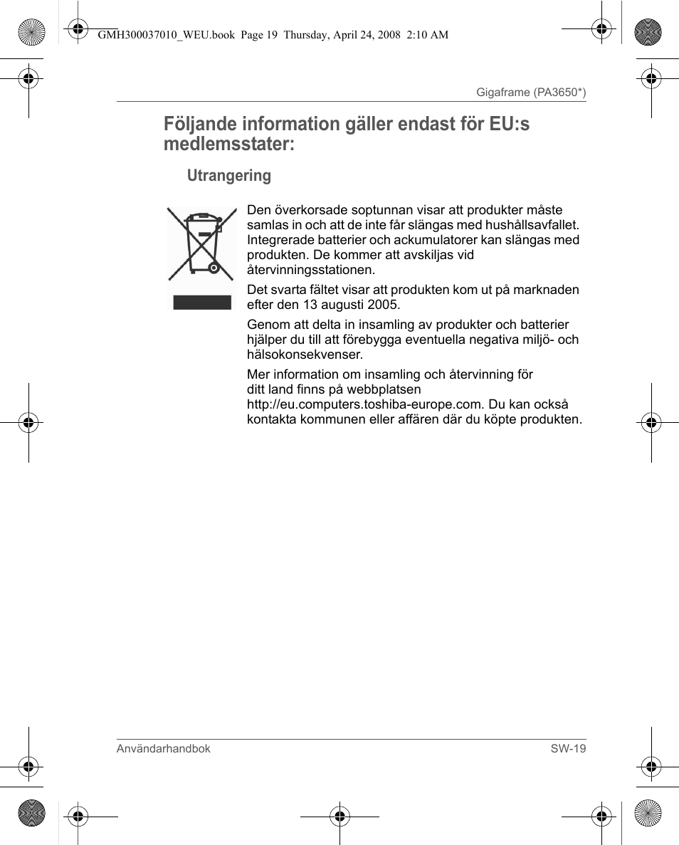 Toshiba Gigaframe Q-Series User Manual | Page 159 / 220