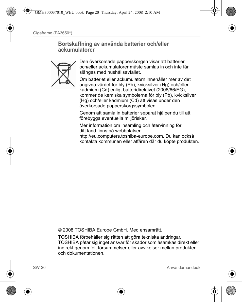 Toshiba Gigaframe Q-Series User Manual | Page 160 / 220