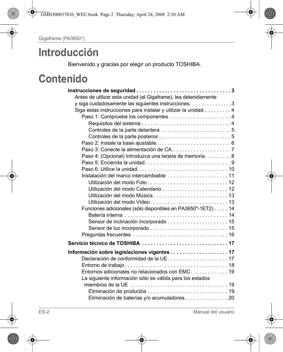 Toshiba Gigaframe Q-Series User Manual | Page 62 / 220