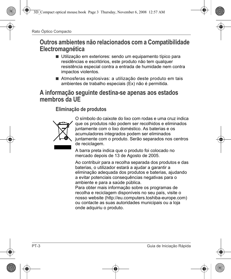 Toshiba Compact Optical Mouse User Manual | Page 58 / 68
