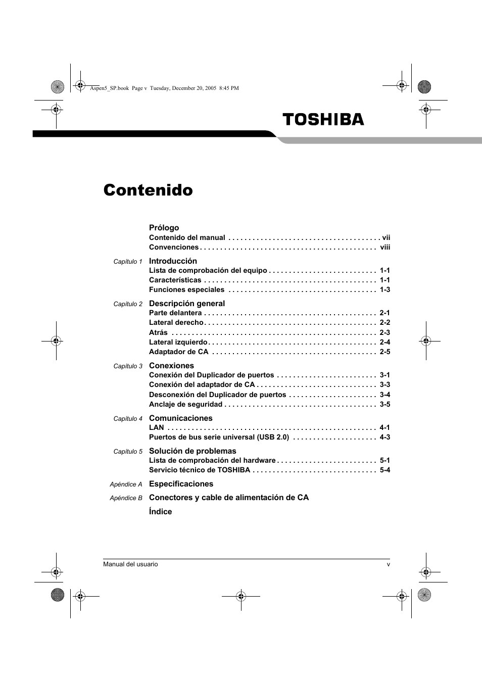 Toshiba Express Port Replicator User Manual | Page 125 / 280