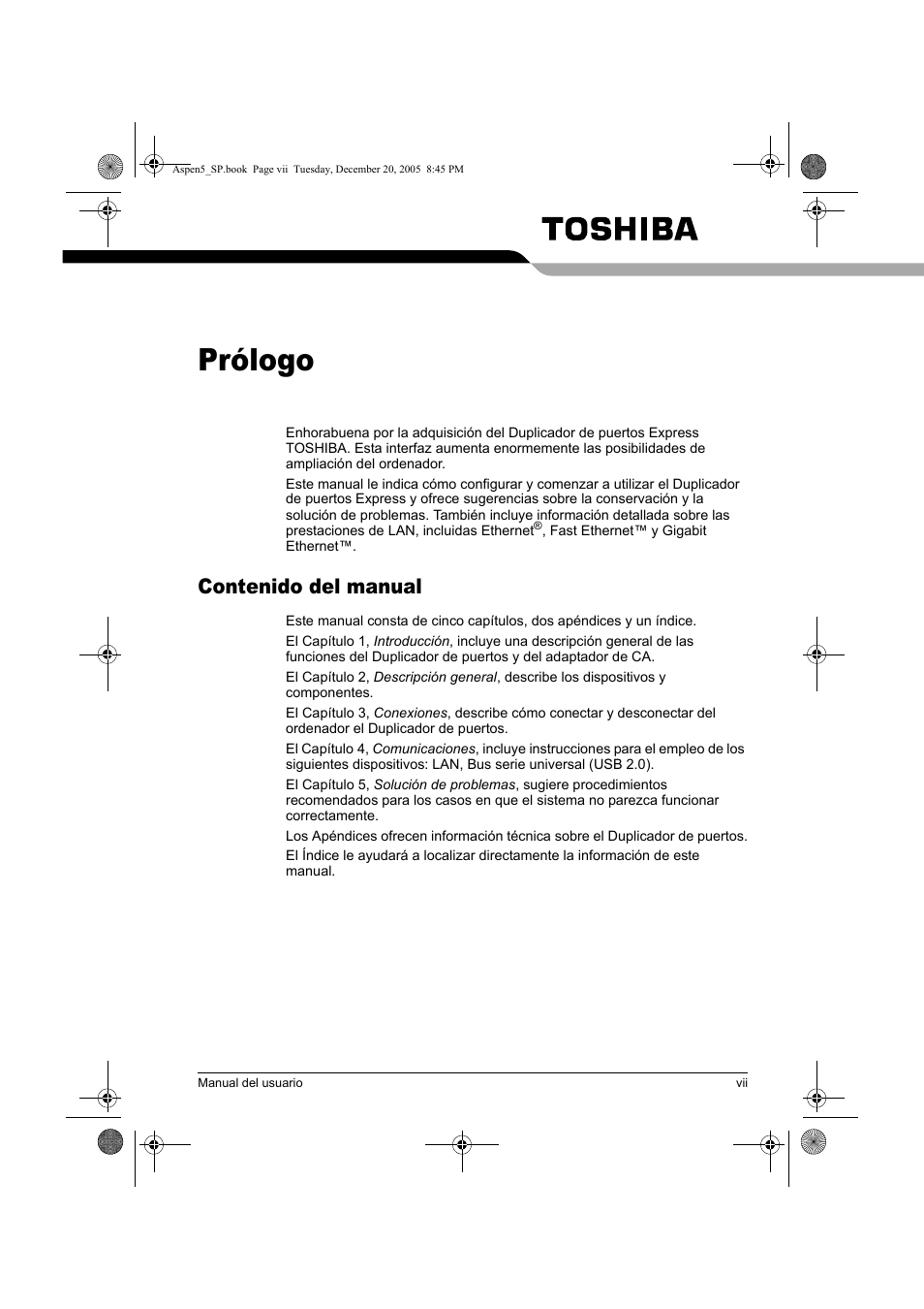 Toshiba Express Port Replicator User Manual | Page 127 / 280