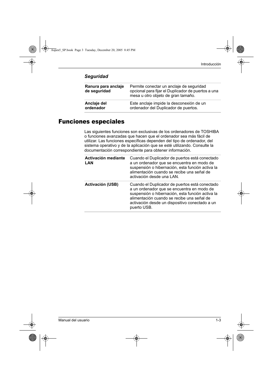 Funciones especiales | Toshiba Express Port Replicator User Manual | Page 131 / 280