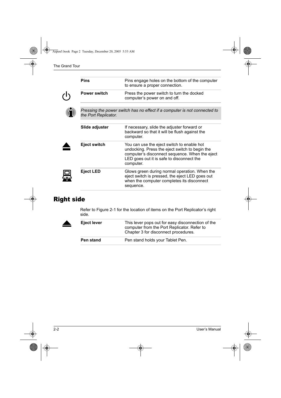 Right side | Toshiba Express Port Replicator User Manual | Page 14 / 280