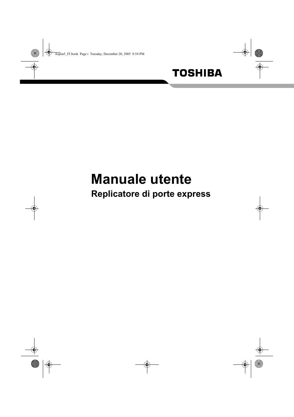 Manuale utente | Toshiba Express Port Replicator User Manual | Page 161 / 280