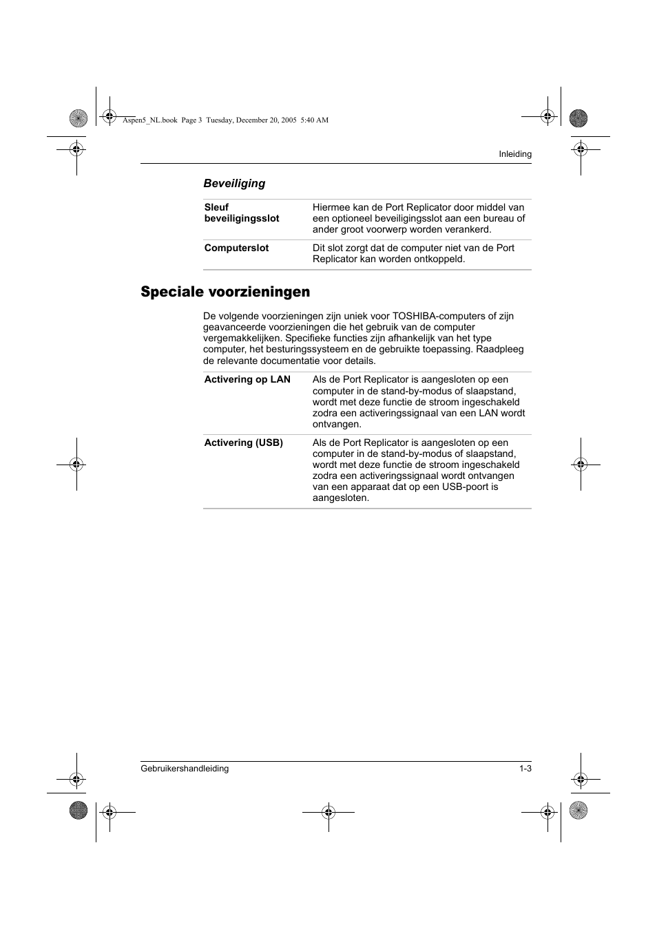 Speciale voorzieningen | Toshiba Express Port Replicator User Manual | Page 211 / 280