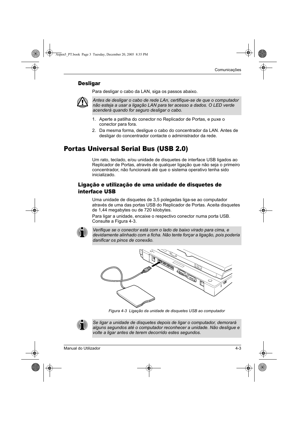 Portas universal serial bus (usb 2.0) | Toshiba Express Port Replicator User Manual | Page 267 / 280