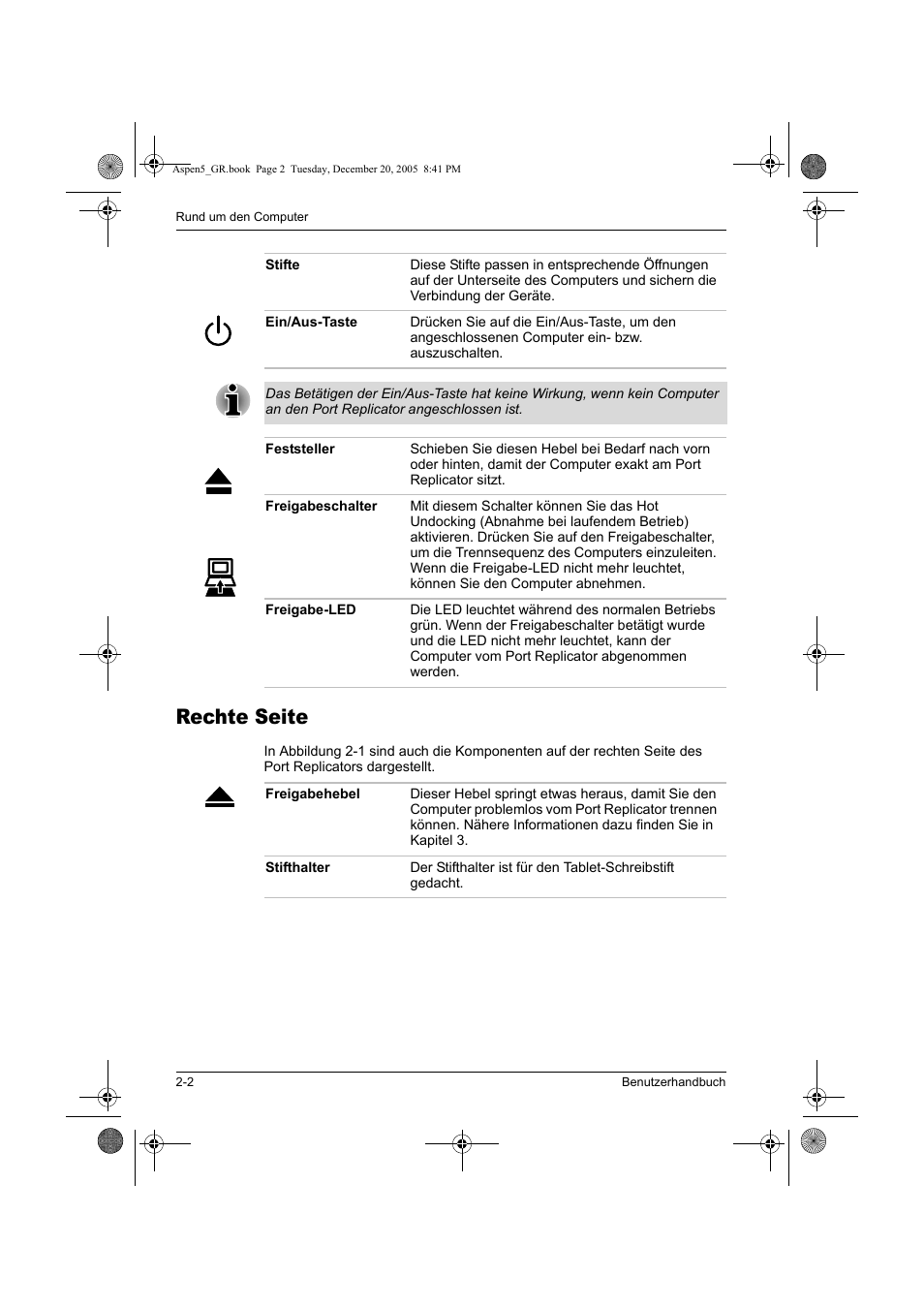 Rechte seite | Toshiba Express Port Replicator User Manual | Page 94 / 280