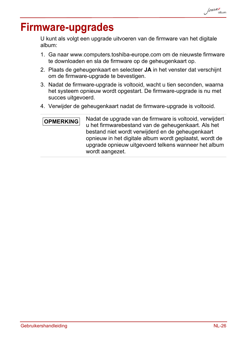 Firmware-upgrades | Toshiba JournE album User Manual | Page 251 / 354