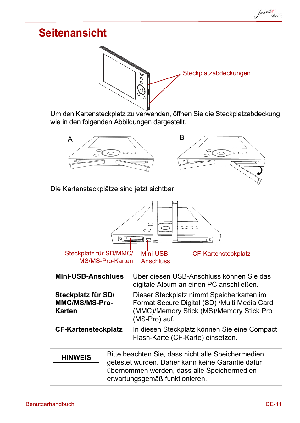 Seitenansicht | Toshiba JournE album User Manual | Page 43 / 354