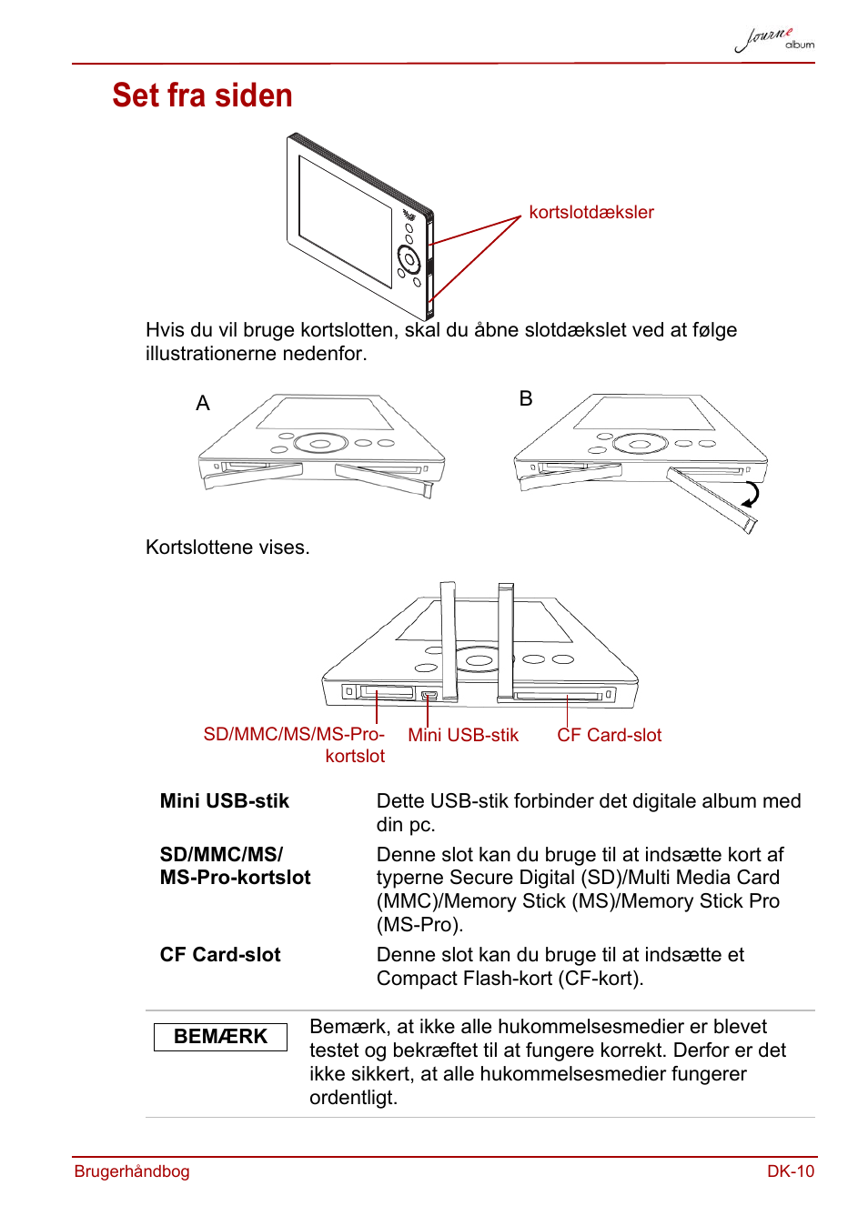 Set fra siden | Toshiba JournE album User Manual | Page 75 / 354