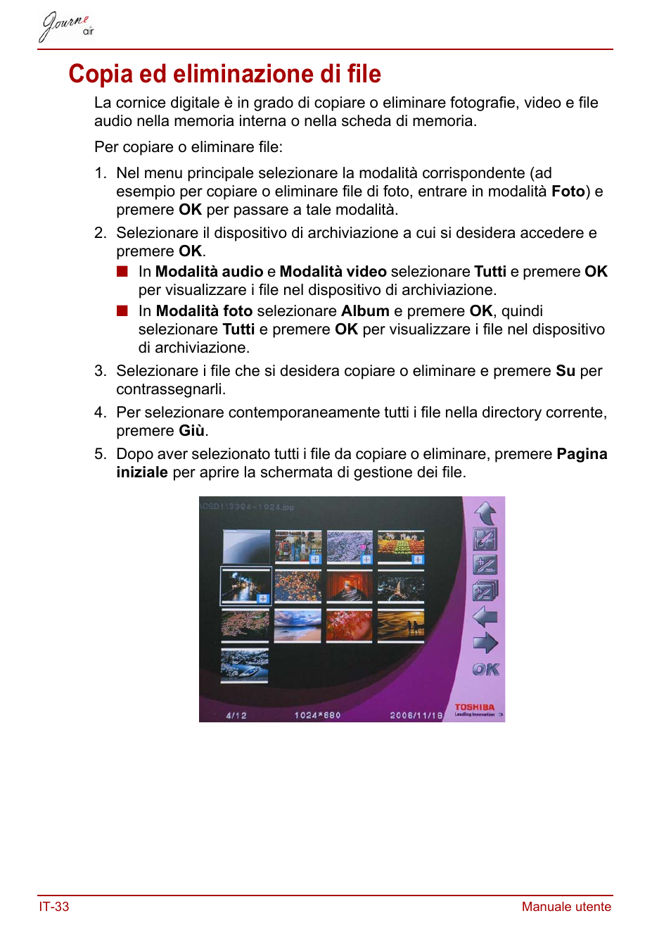 Copia ed eliminazione di file | Toshiba JournE Air800-801 User Manual | Page 418 / 706