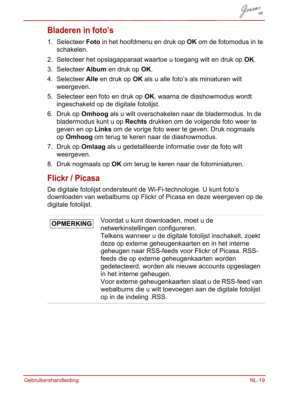 Bladeren in foto’s, Flickr / picasa, Bladeren in foto’s flickr / picasa | Toshiba JournE Air800-801 User Manual | Page 469 / 706