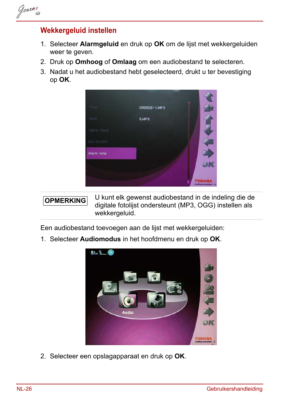 Wekkergeluid instellen | Toshiba JournE Air800-801 User Manual | Page 476 / 706