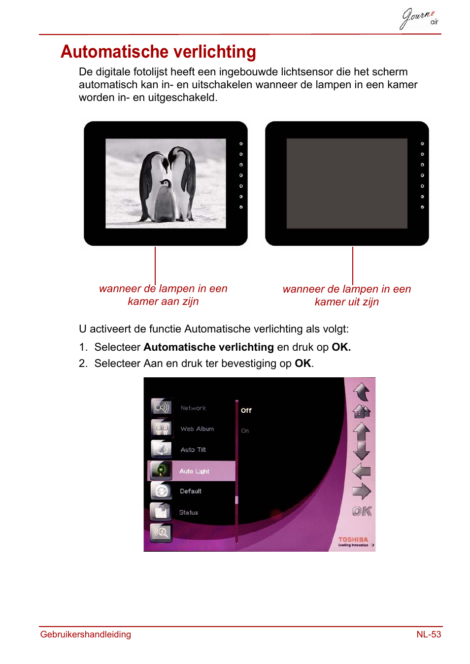 Automatische verlichting | Toshiba JournE Air800-801 User Manual | Page 503 / 706