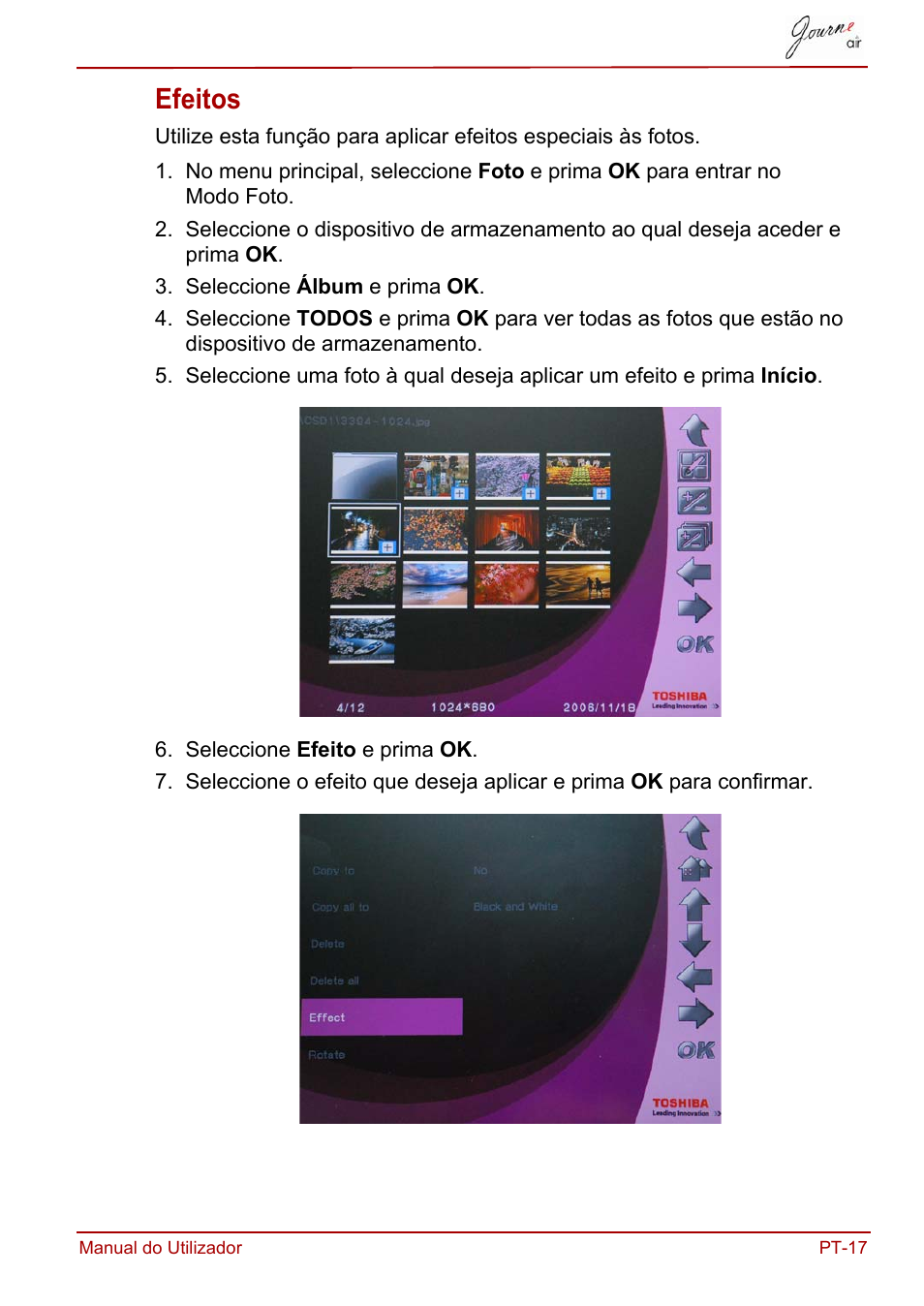 Efeitos | Toshiba JournE Air800-801 User Manual | Page 595 / 706