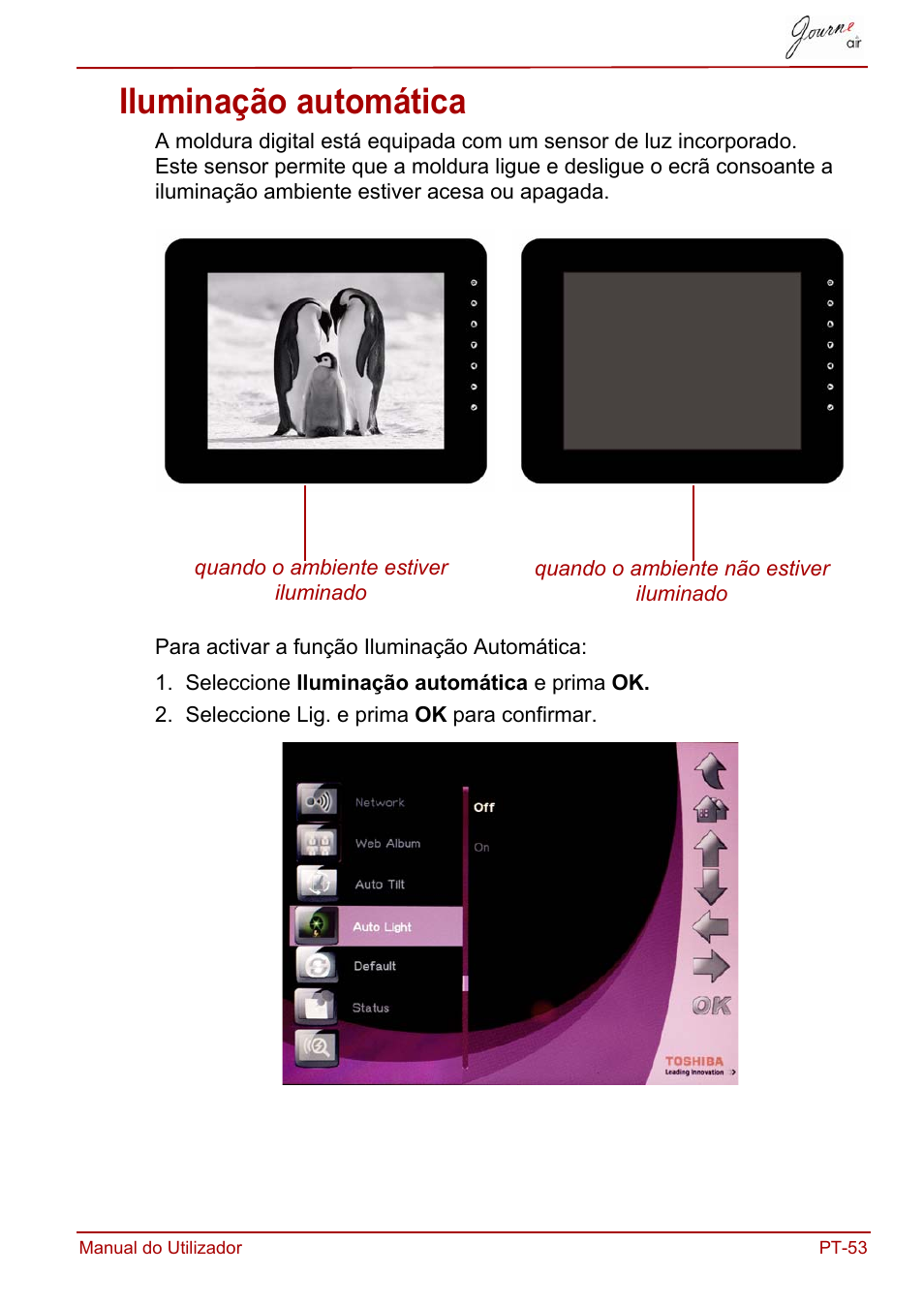 Iluminação automática | Toshiba JournE Air800-801 User Manual | Page 631 / 706