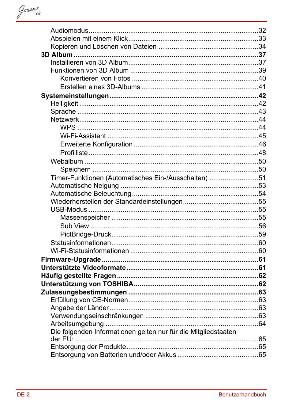 Toshiba JournE Air800-801 User Manual | Page 64 / 706