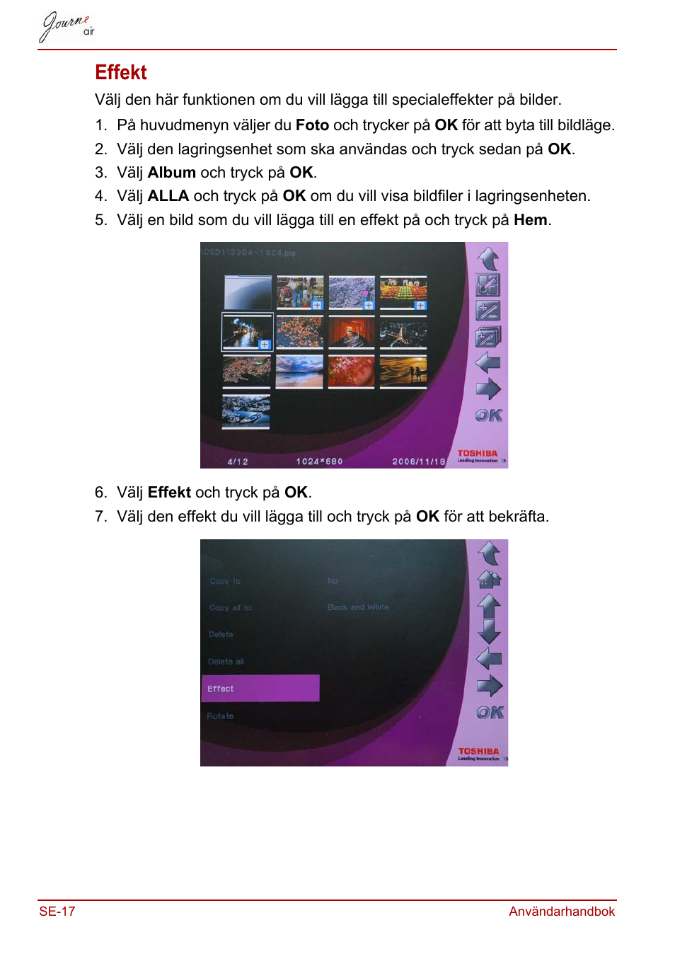 Effekt | Toshiba JournE Air800-801 User Manual | Page 660 / 706