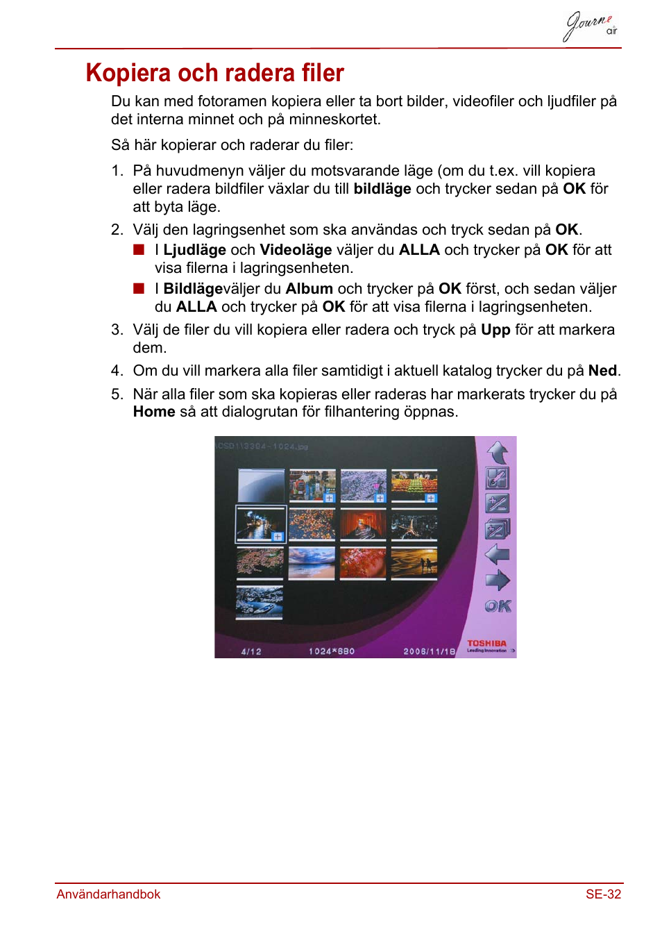 Kopiera och radera filer | Toshiba JournE Air800-801 User Manual | Page 675 / 706