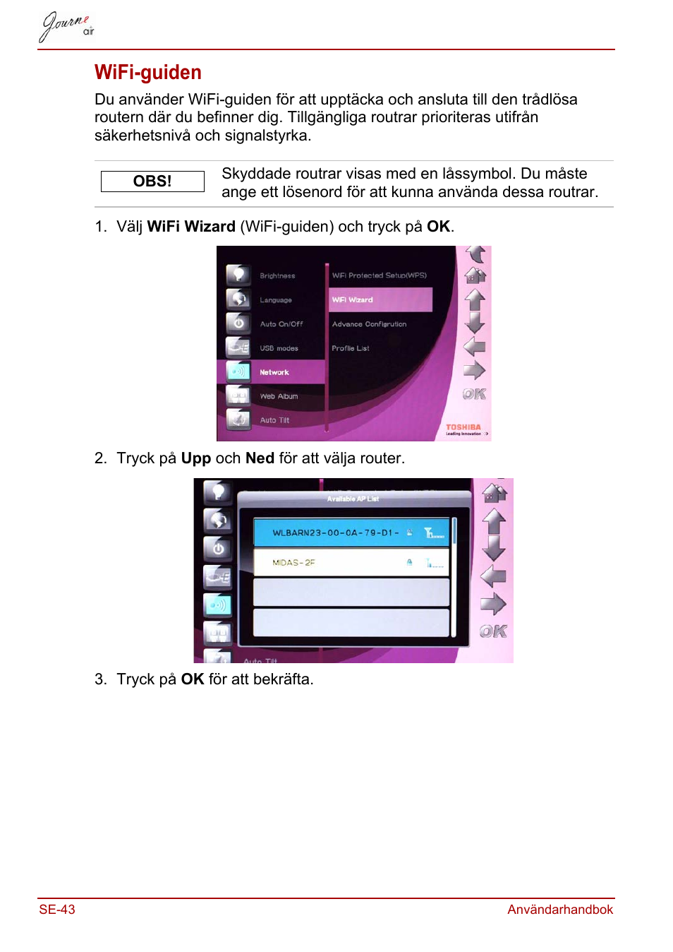 Wifi-guiden | Toshiba JournE Air800-801 User Manual | Page 686 / 706