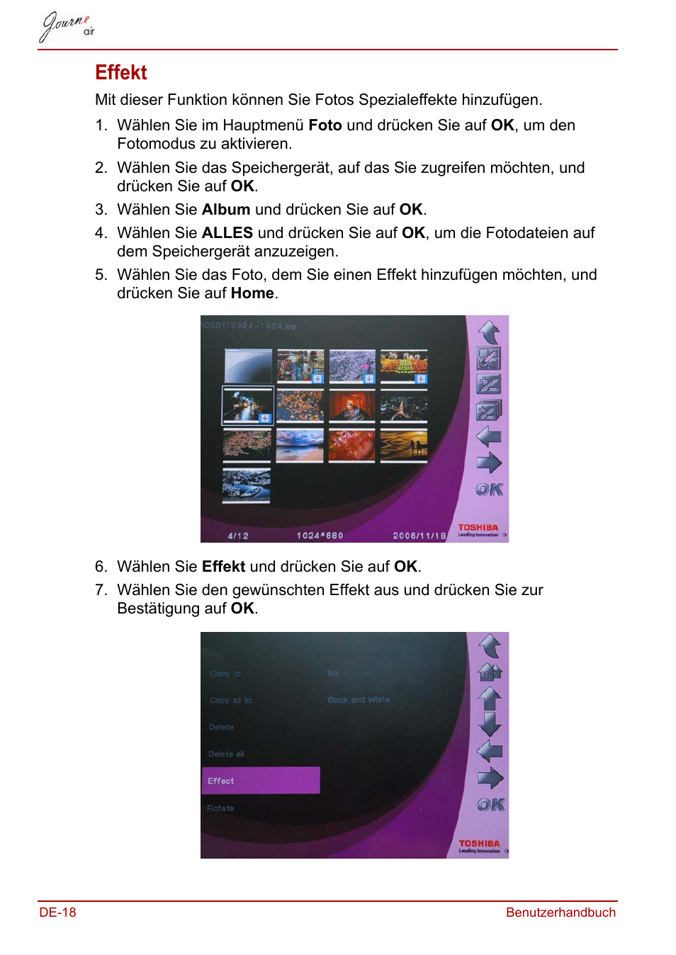 Effekt | Toshiba JournE Air800-801 User Manual | Page 80 / 706