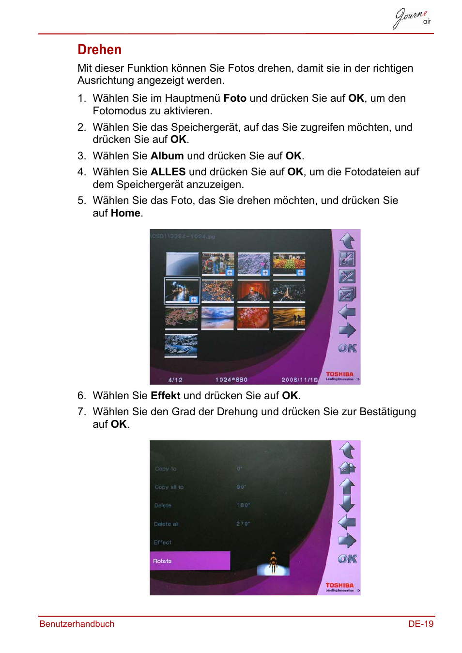 Drehen | Toshiba JournE Air800-801 User Manual | Page 81 / 706