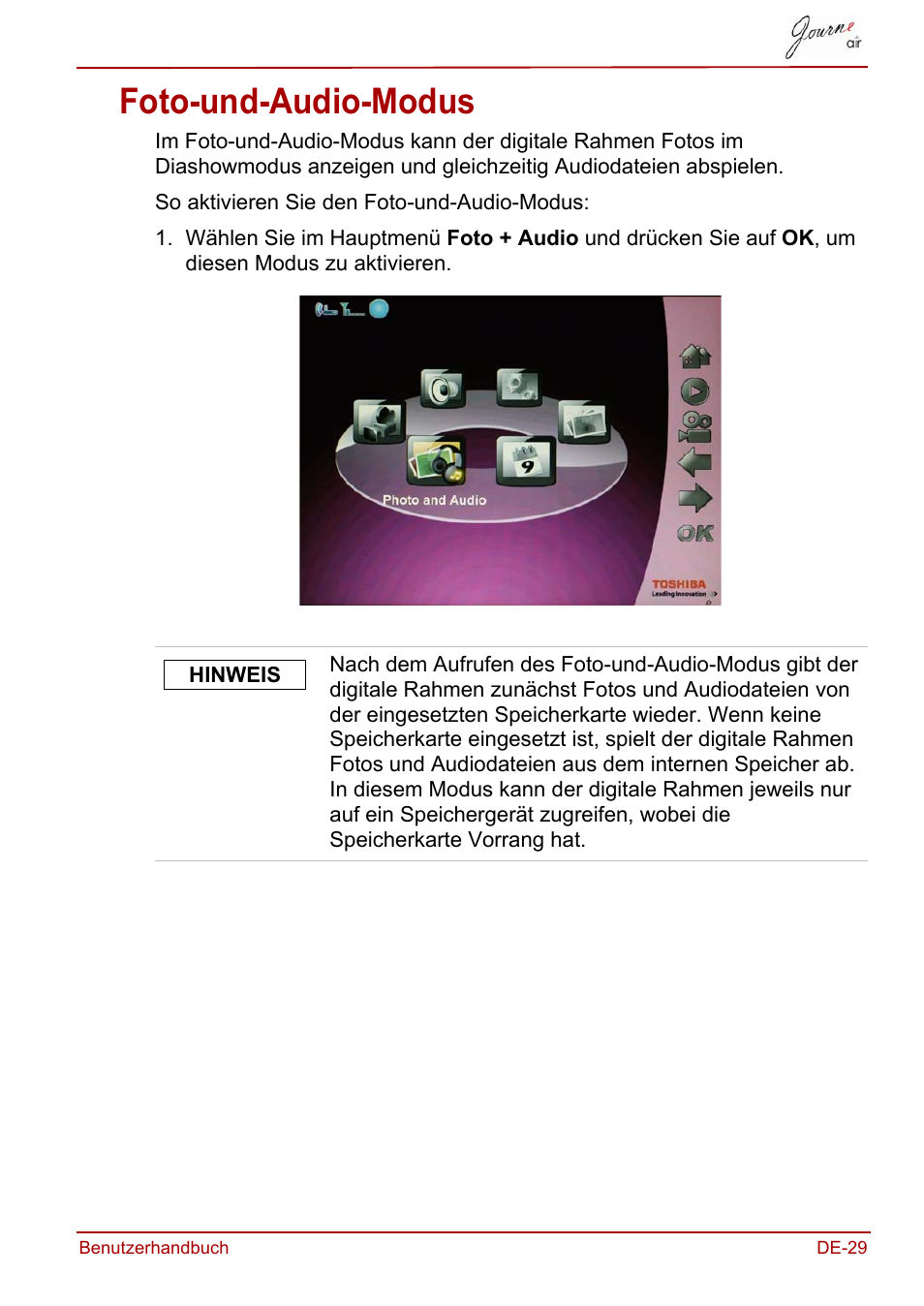 Foto-und-audio-modus | Toshiba JournE Air800-801 User Manual | Page 91 / 706