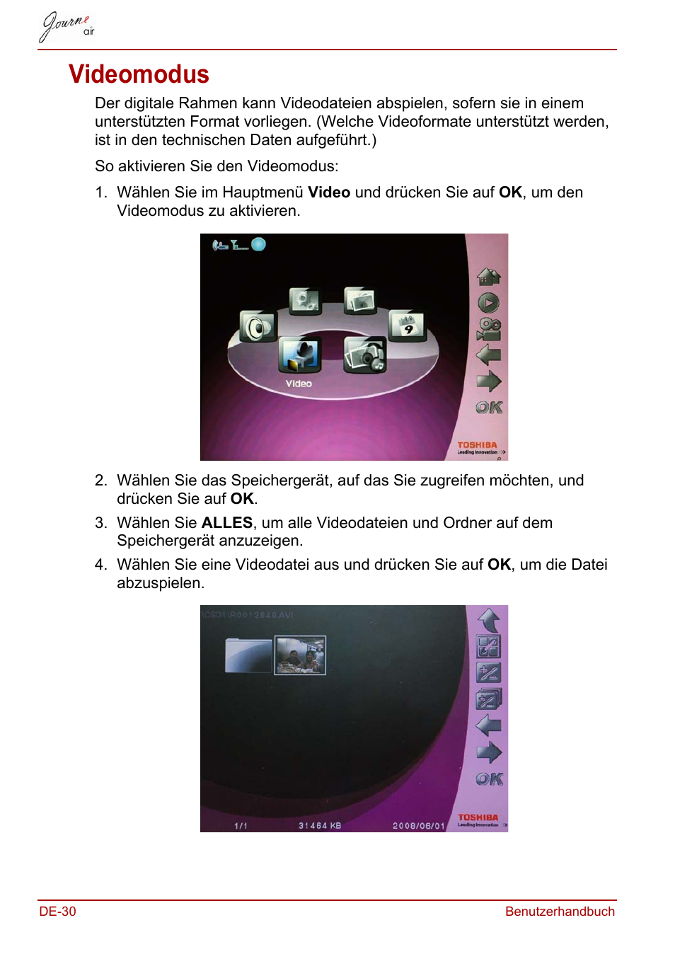 Videomodus | Toshiba JournE Air800-801 User Manual | Page 92 / 706