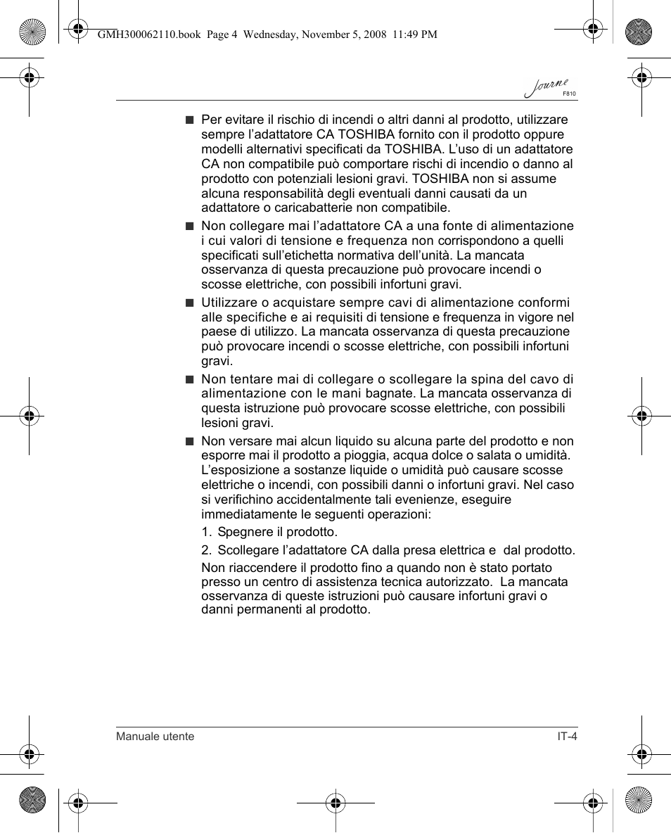 Toshiba JournE F810 User Manual | Page 171 / 308