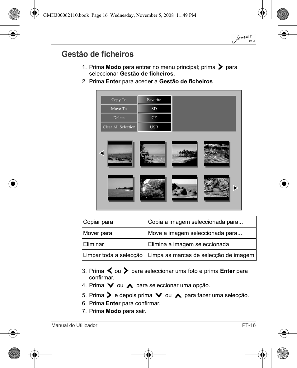 Gestão de ficheiros | Toshiba JournE F810 User Manual | Page 267 / 308