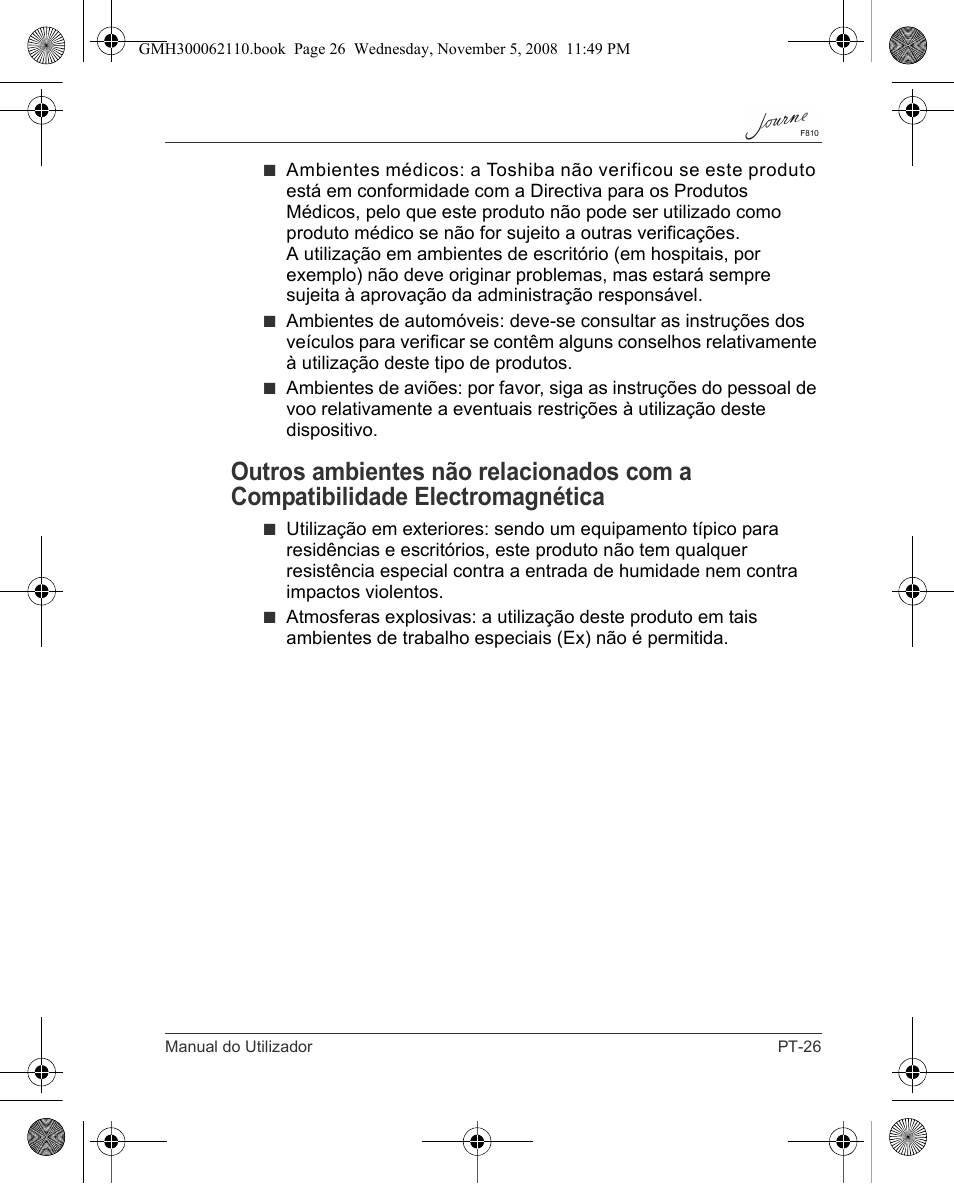 Toshiba JournE F810 User Manual | Page 277 / 308