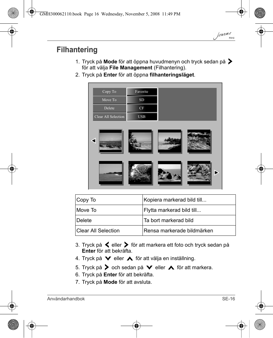 Filhantering | Toshiba JournE F810 User Manual | Page 295 / 308