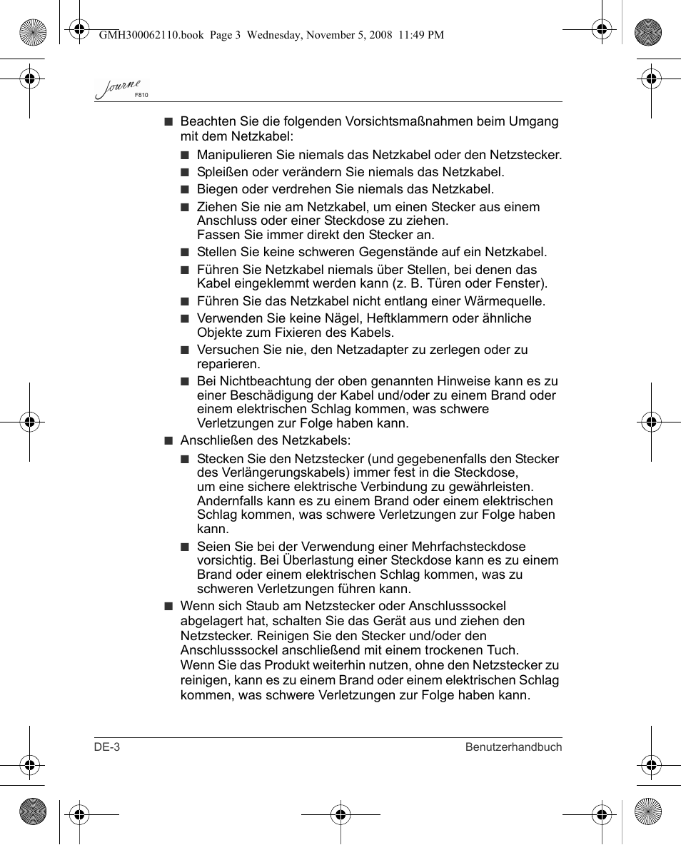 Toshiba JournE F810 User Manual | Page 32 / 308