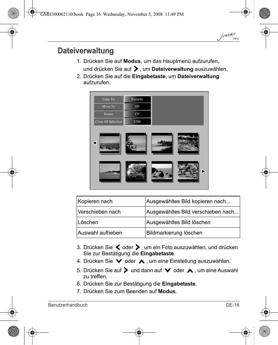 Dateiverwaltung | Toshiba JournE F810 User Manual | Page 45 / 308