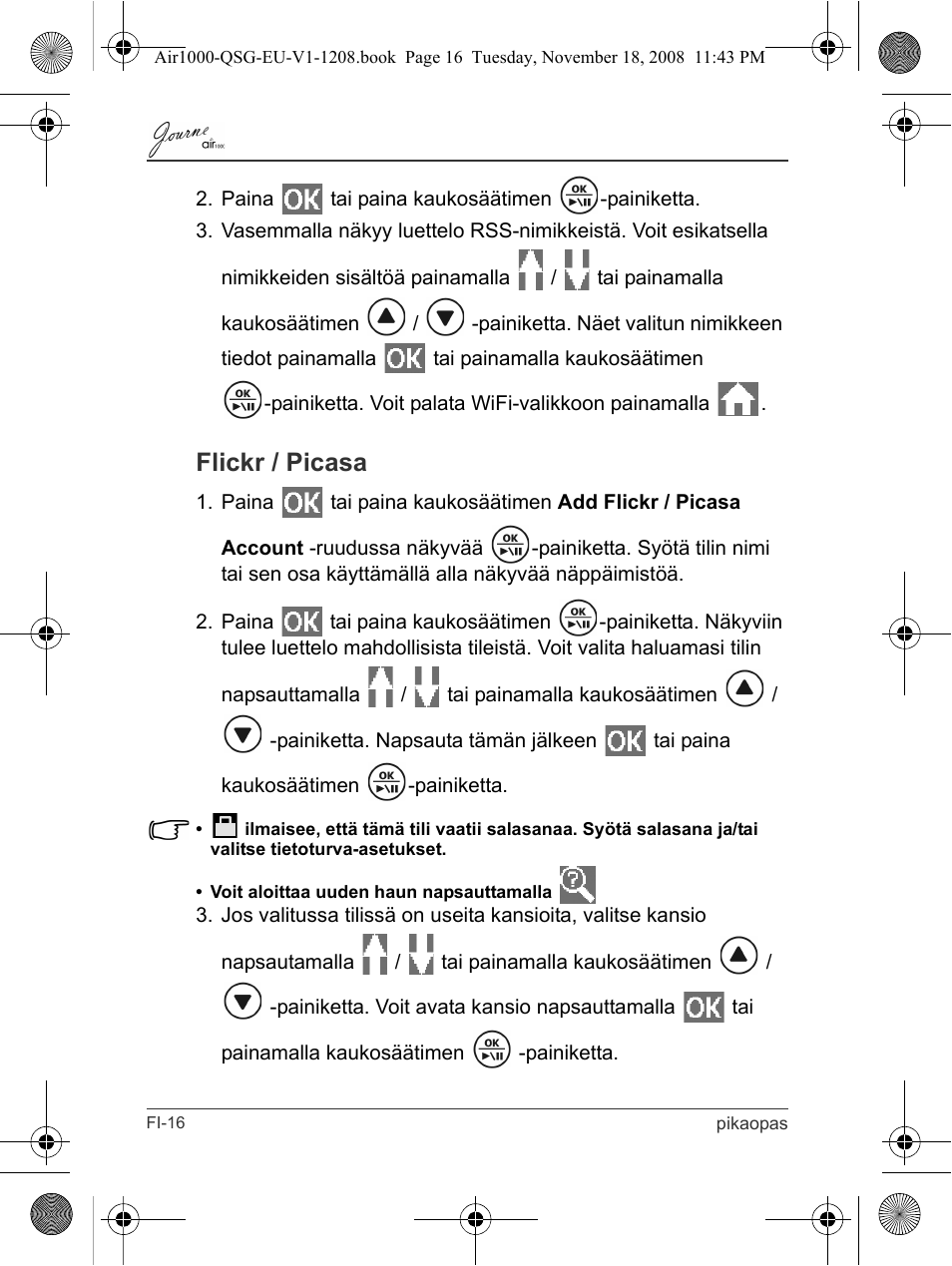 Flickr / picasa | Toshiba JournE Air1000 User Manual | Page 110 / 256