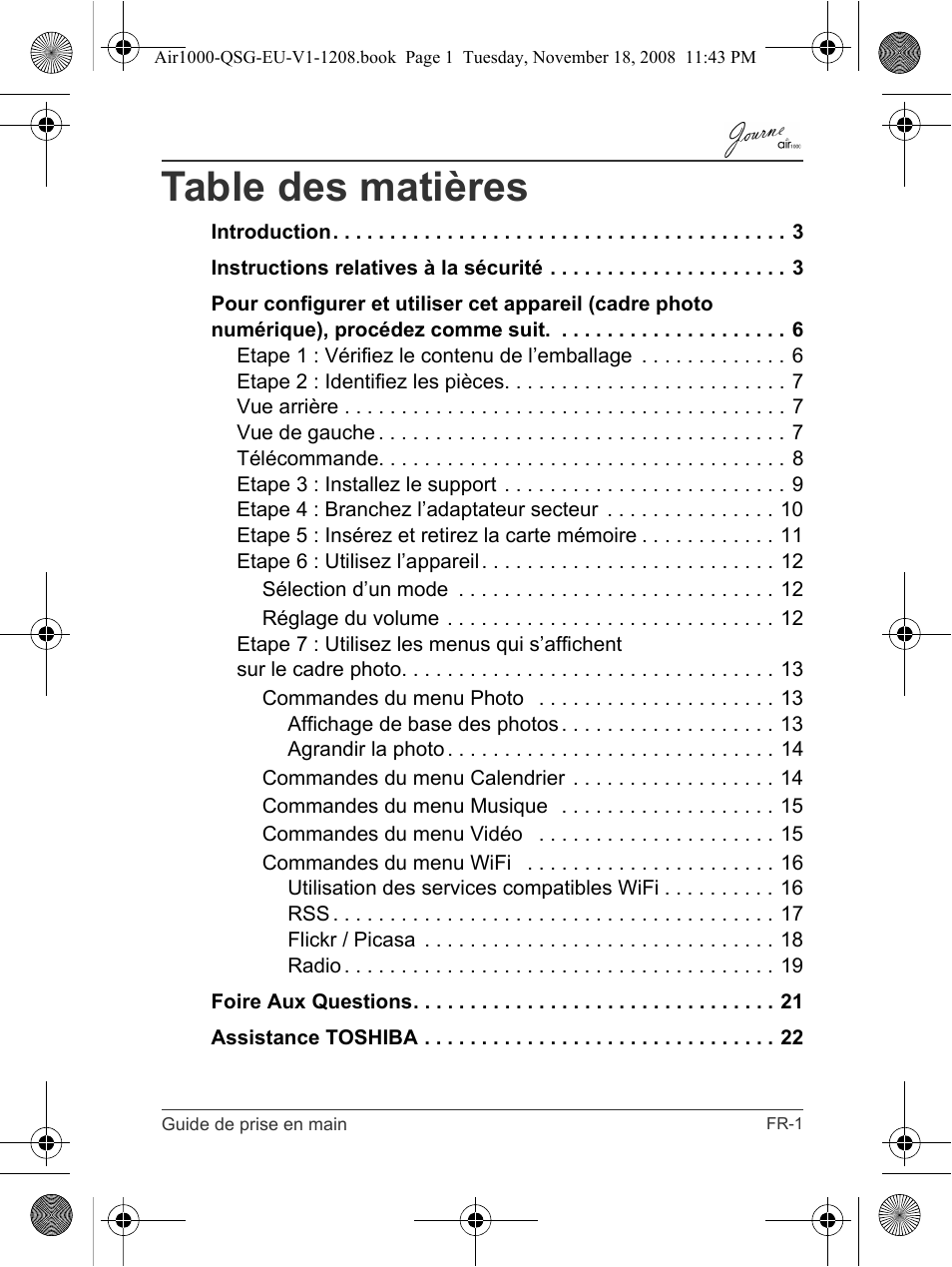 Toshiba JournE Air1000 User Manual | Page 117 / 256