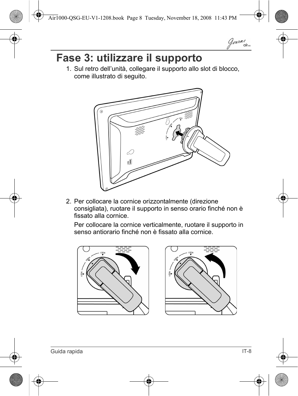 Fase 3: utilizzare il supporto | Toshiba JournE Air1000 User Manual | Page 149 / 256