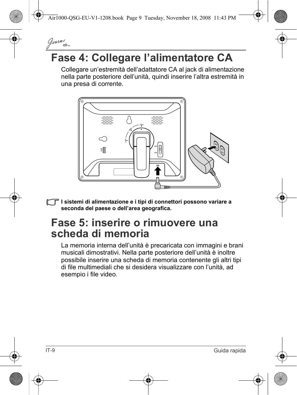 Fase 4: collegare l’alimentatore ca | Toshiba JournE Air1000 User Manual | Page 150 / 256