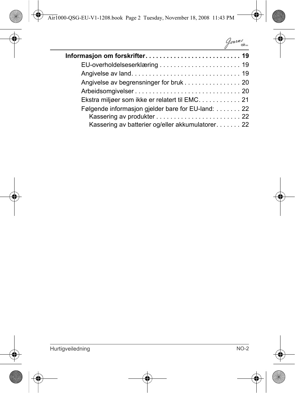 Toshiba JournE Air1000 User Manual | Page 189 / 256